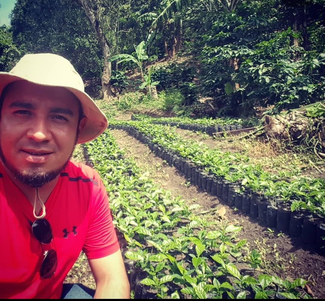 Junior Olivas, a Nicaraguan farming partner of Oro