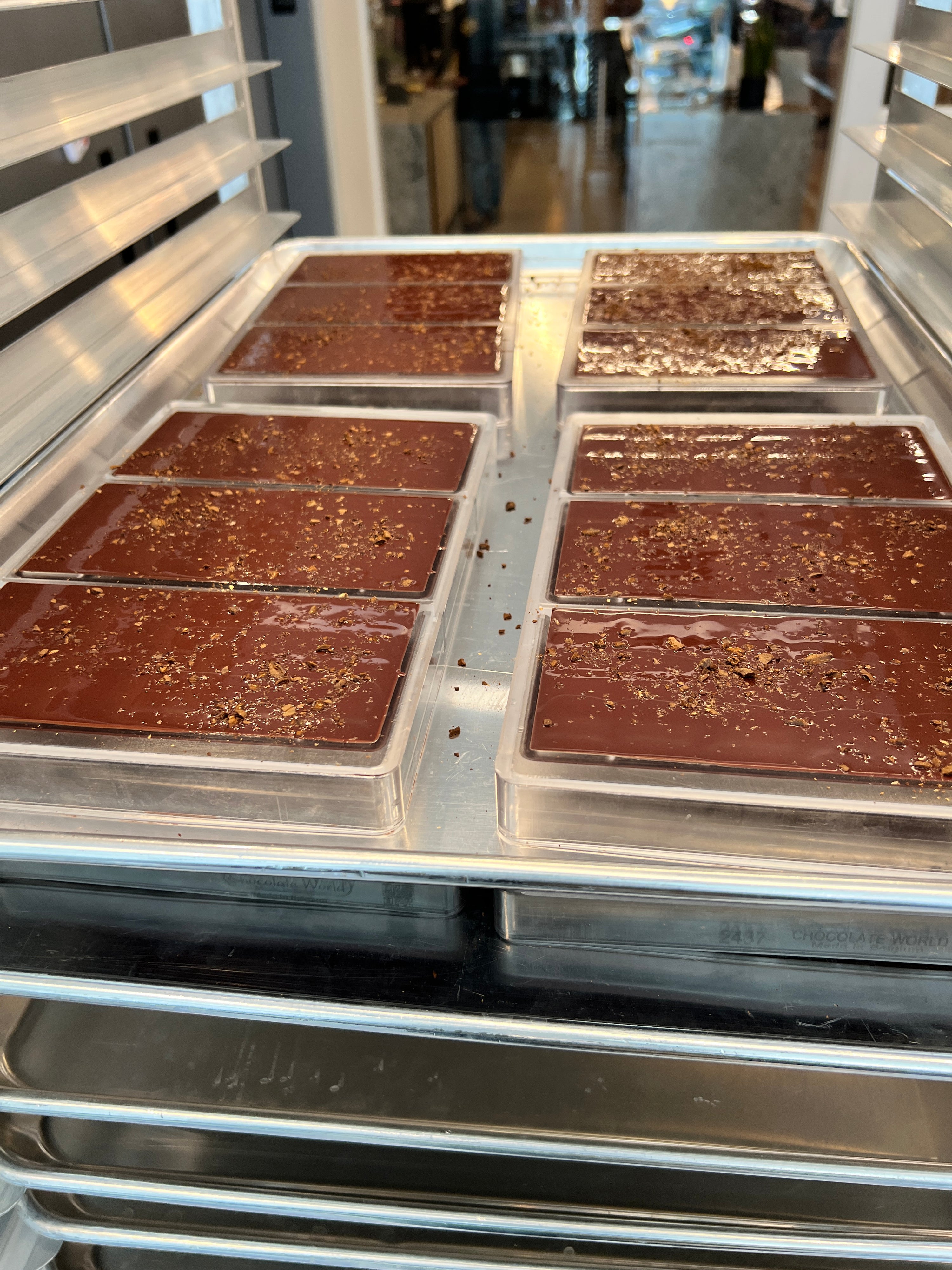 Oro single origin chocolate bars dusted with cacao nibs