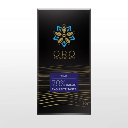 Tuma 78% cacao chocolate bar, single origin Nicaraguan cacao, made bean to bar in Chicago