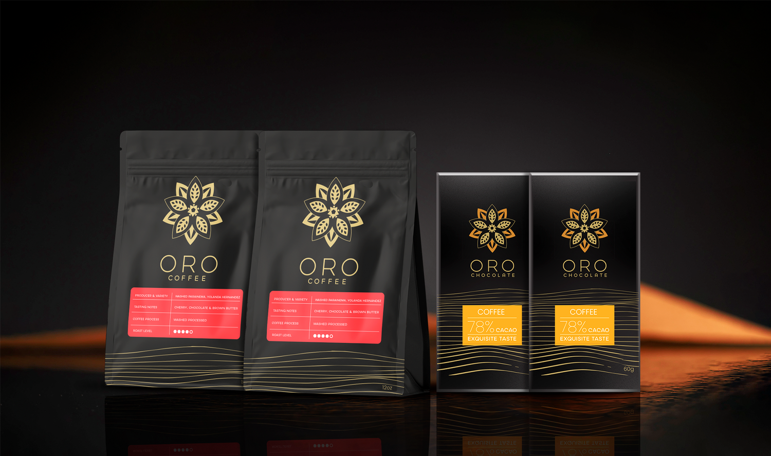 Oro corporate gift box, single-origin coffee and chocolate