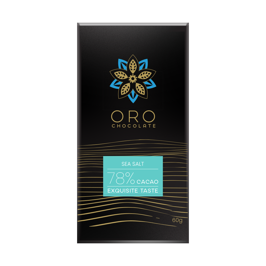 Oro Sea Salt 78% single origin Nicaraguan dark chocolate bar
