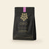 Oro Ceremonial drinking chocolate, 100% cacao, 12oz pouch, on a cream background