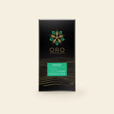 Oro Ginger 78% cacao chocolate bar, 60g pack, on a cream background